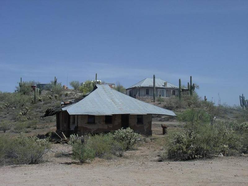 Ghost town houses, Vulture City (Vulture Mine), near Wickenburg