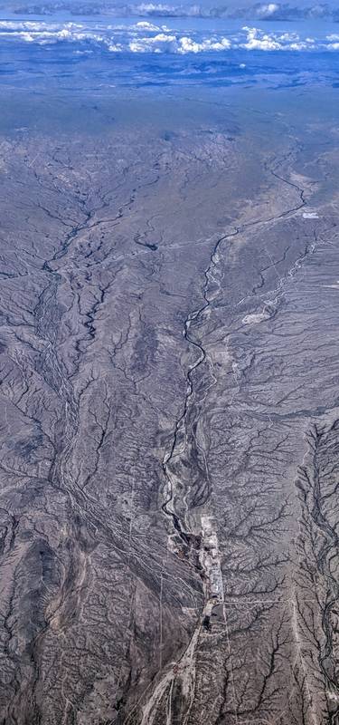 Aerial view from the south of the Hassayampa River, Arizona, northwest of Phoenix