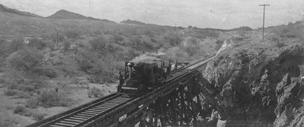 In the first decade of the 20th century this Porter locomotive #873 was used at the Congress Mine. It is now on display at the Sharlot Hall Museum in Prescott, Arizona.