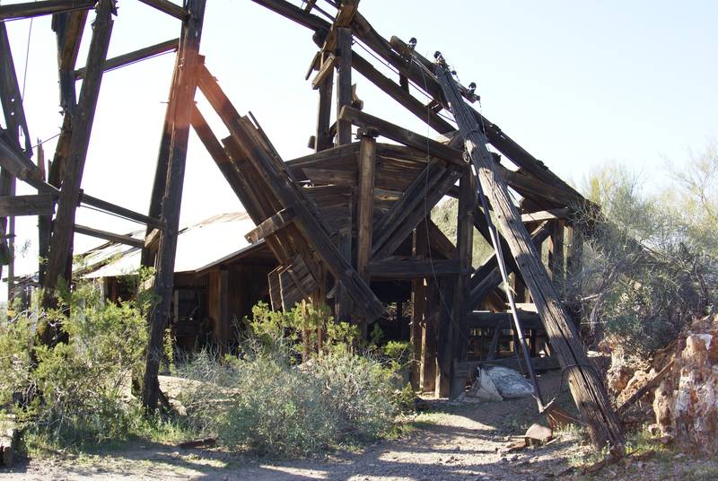 The abandoned Vulture Gold Mine in Arizona